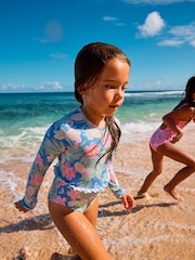Roxy Tropical Story Print Long Sleeve One Piece Rashguard - Imagen 3 de 7