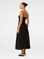 Forever New Black Delilah Velvet Bubble Hem Midi Dress - Image 2 of 4