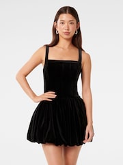 Forever New Black Eleri Corset Bubble Hem Mini Dress - Image 1 of 5
