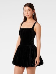 Forever New Black Eleri Corset Bubble Hem Mini Dress - Image 4 of 5