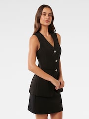 Forever New Black Brydie Vest Top - Image 4 of 5