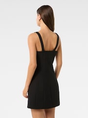 Forever New Black Penny Button Down Mini Dress - Image 2 of 5