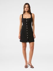 Forever New Black Penny Button Down Mini Dress - Image 5 of 5