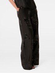 Forever New Black Sonnie Sequin Wide Leg Pants - Image 4 of 5