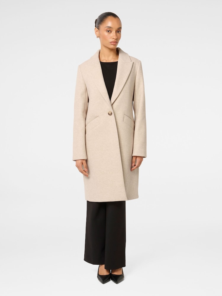 Forever New Natural Petite Bonnie Longline Coatigan - Image 5 of 5