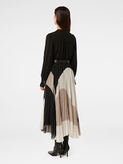 Forever New Black Milan Pleated Midi Dress - Image 2 of 4