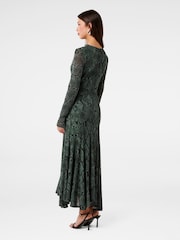 Forever New Green Tammy Asymmetrical Hem Midi Dress - Image 5 of 7