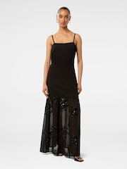 Forever New Black Petite Carmel Embellished Slip Maxi Dress - Image 1 of 4
