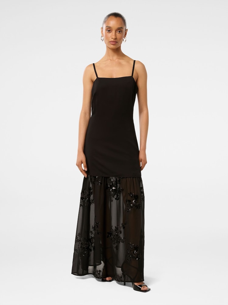 Forever New Black Petite Carmel Embellished Slip Maxi Dress - Image 1 of 4