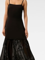 Forever New Black Petite Carmel Embellished Slip Maxi Dress - Image 3 of 4