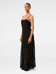 Forever New Black Petite Carmel Embellished Slip Maxi Dress - Image 4 of 4