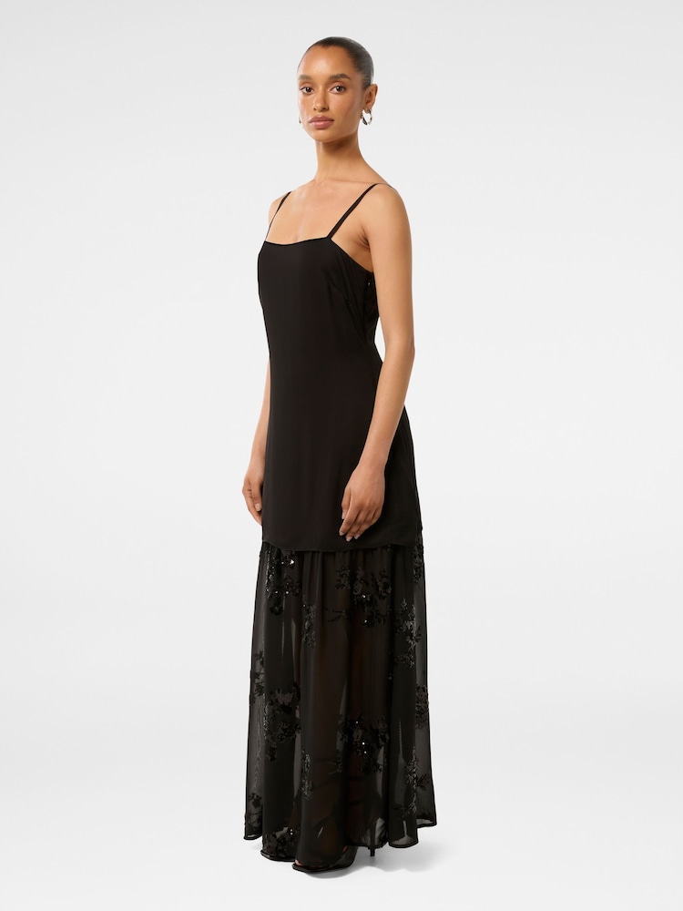 Forever New Black Petite Carmel Embellished Slip Maxi Dress - Image 4 of 4