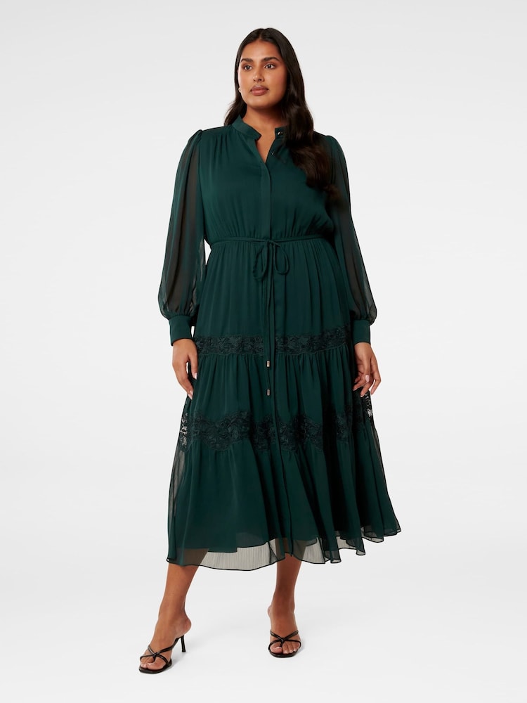 Forever New Rue Curve Trim Detail Midi Dress - Изображение 1 из 4