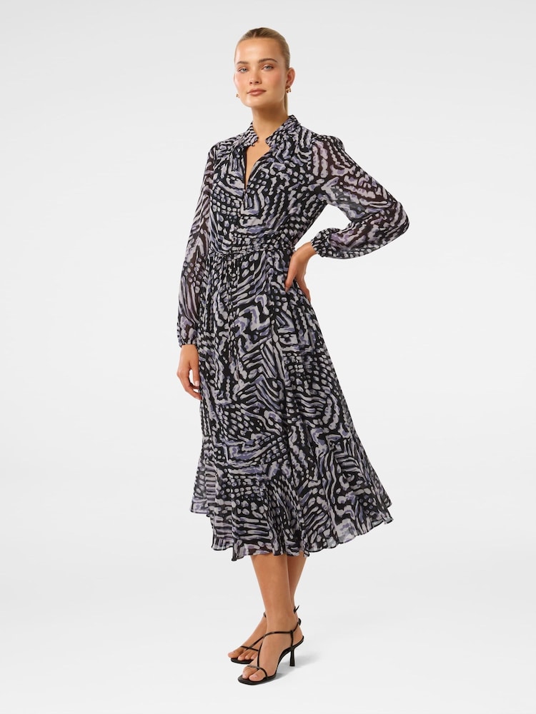 Forever New Blue Balwyn High-Low Hem Midi Dress - Image 4 of 4