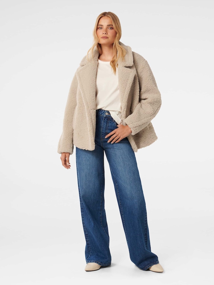 Forever New Natural Analise Borg Jacket - Image 5 of 5