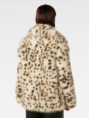 Forever New Natural Suzie Animal Faux Fur Coat - Image 2 of 5