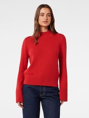 Forever New Red Poppy Stand Neck Jumper - Image 1 of 5