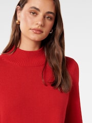 Forever New Red Poppy Stand Neck Jumper - Image 3 of 5