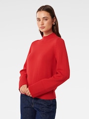 Forever New Red Poppy Stand Neck Jumper - Image 4 of 5