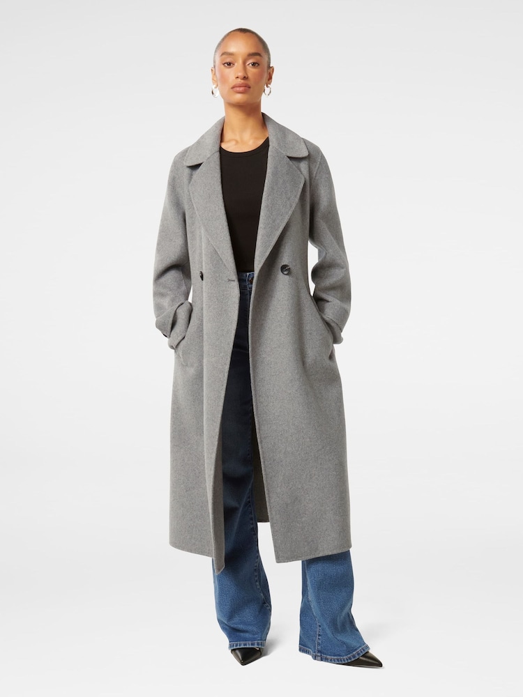 Forever New Grey Petite Carter Felled Seam Coat - Image 1 of 5