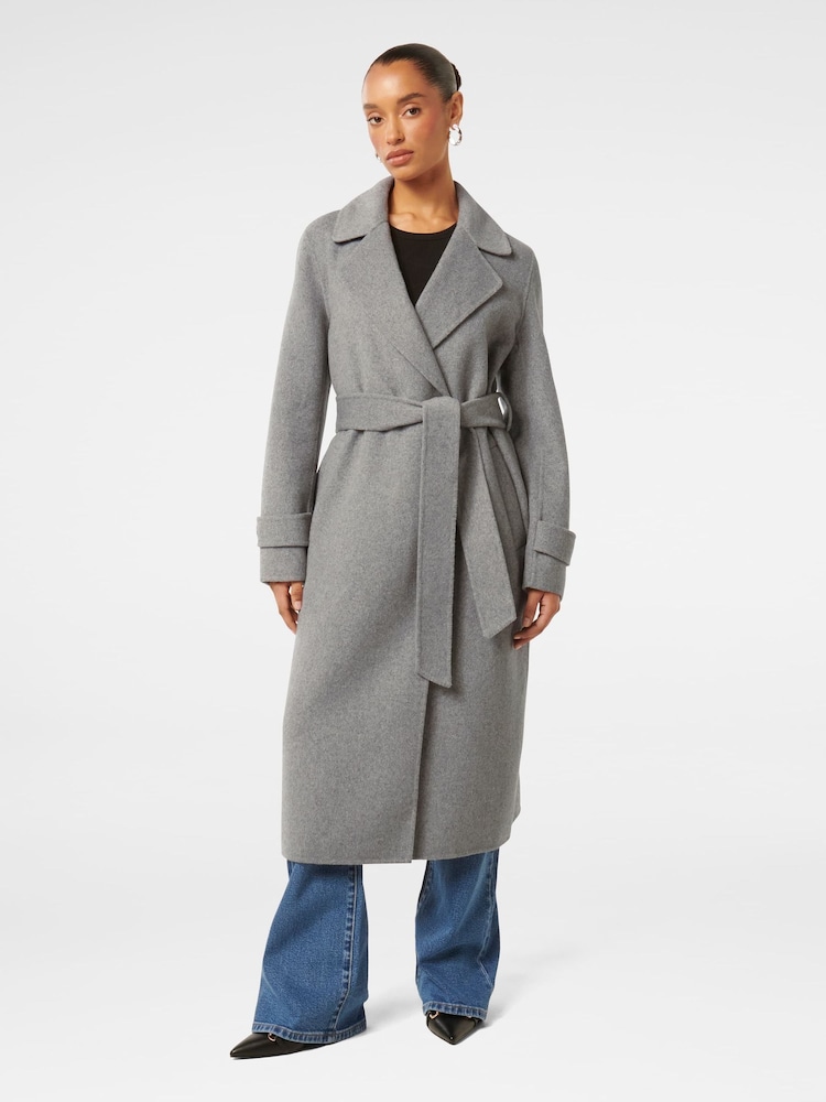 Forever New Grey Petite Carter Felled Seam Coat - Image 5 of 5