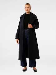 Forever New Blue Sofia Soft Shoulder Coat - Image 2 of 6