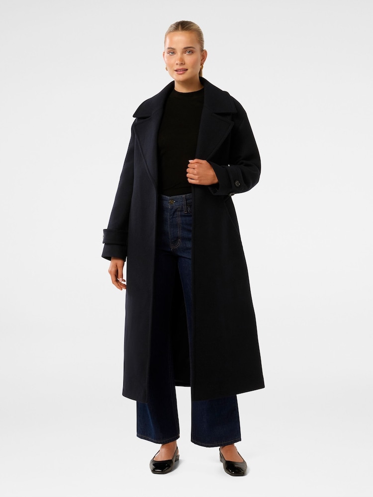 Forever New Blue Sofia Soft Shoulder Coat - Image 2 of 6