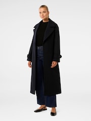 Forever New Blue Sofia Soft Shoulder Coat - Image 5 of 6