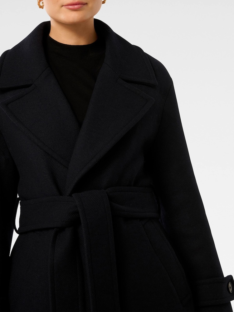 Forever New Blue Sofia Soft Shoulder Coat - Image 6 of 6