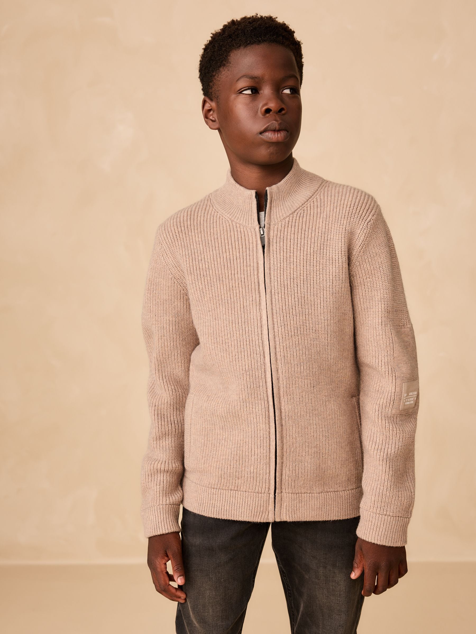 WJK　6874 wn04e　2-ply hook cardigan　L Buy Neutral Utility Zip Through Knitted Cardigan (3-16yrs) from