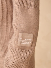 Neutral Utility Zip Through Knitted Cardigan (3-16yrs) - Image 4 of 8