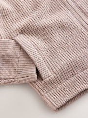 Neutral Utility Zip Through Knitted Cardigan (3-16yrs) - Image 8 of 8