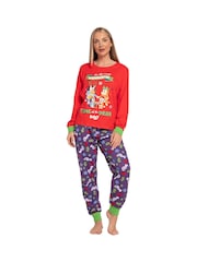 Character Red Bluey And Bingo Christmas 100% Cotton Pyjamas - Image 1 of 10
