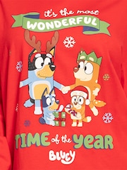 Character Red Bluey And Bingo Christmas 100% Cotton Pyjamas - Image 10 of 10