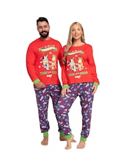 Character Red Bluey And Bingo Christmas 100% Cotton Pyjamas - Image 4 of 10