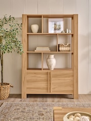 Natural Heath Oak Effect Storage Ladder Shelf - Image 1 of 10