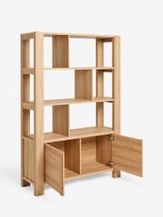 Natural Heath Oak Effect Storage Ladder Shelf - Image 8 of 10