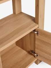 Natural Heath Oak Effect Storage Ladder Shelf - Image 9 of 10