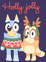 Character Purple Bluey And Bingo Christmas 100% Cotton Sweatshirt - Image 5 of 8