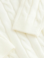 Cream Cable Knit Crew Neck Jumper (3-16yrs) - Image 6 of 7