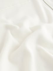 Ecru White Relaxed Fit EDIT Short Sleeve Premium Knitted Zip-Through Polo Shirt - Image 8 of 8