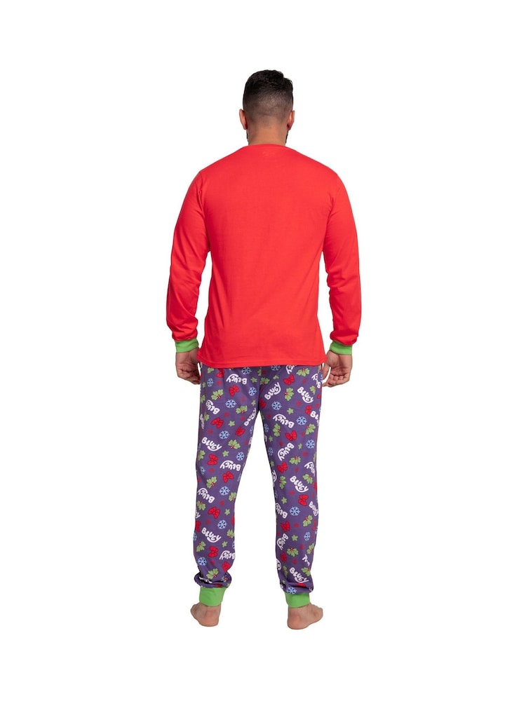Character Bluey And Bingo Christmas 100% Cotton Pyjamas - Image 2 of 11