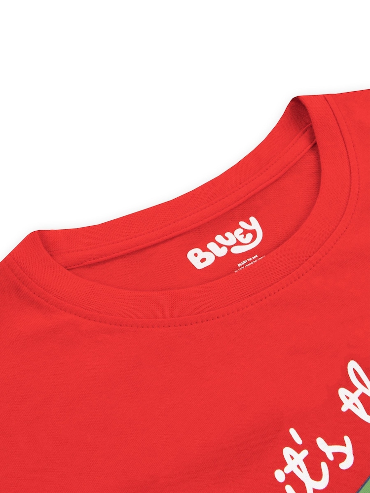 Character Bluey And Bingo Christmas 100% Cotton Pyjamas - Image 8 of 11