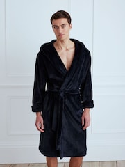 Chelsea Peers Blue Fleece Dressing Gown - Image 3 of 5
