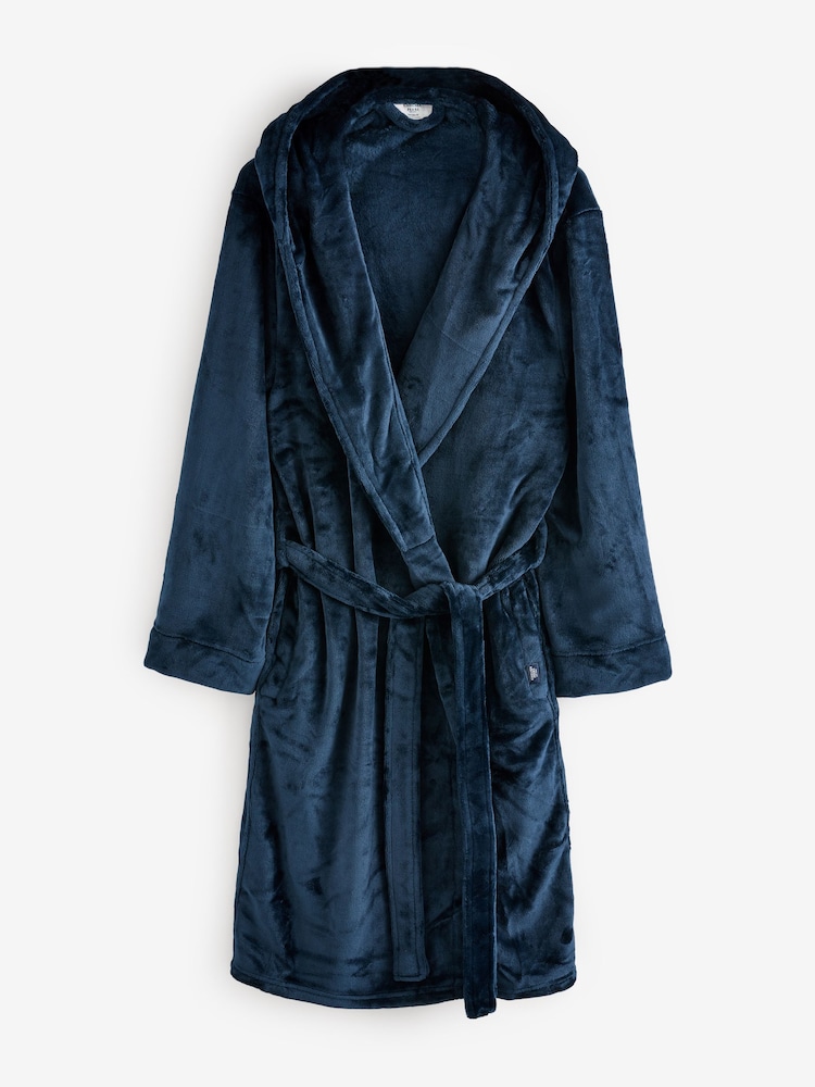 Chelsea Peers Blue Fleece Dressing Gown - Image 5 of 5