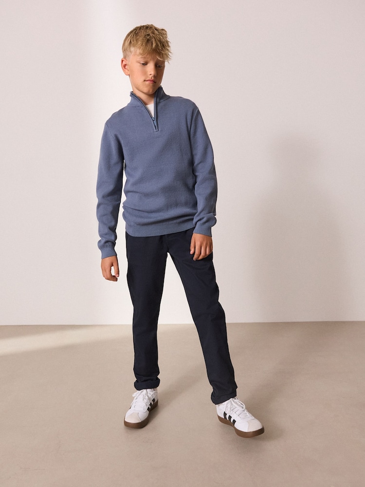 Blue Quarter Zip Jumper (3-16yrs) - Image 2 of 6