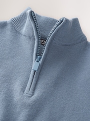 Blue Quarter Zip Jumper (3-16yrs) - Image 5 of 6