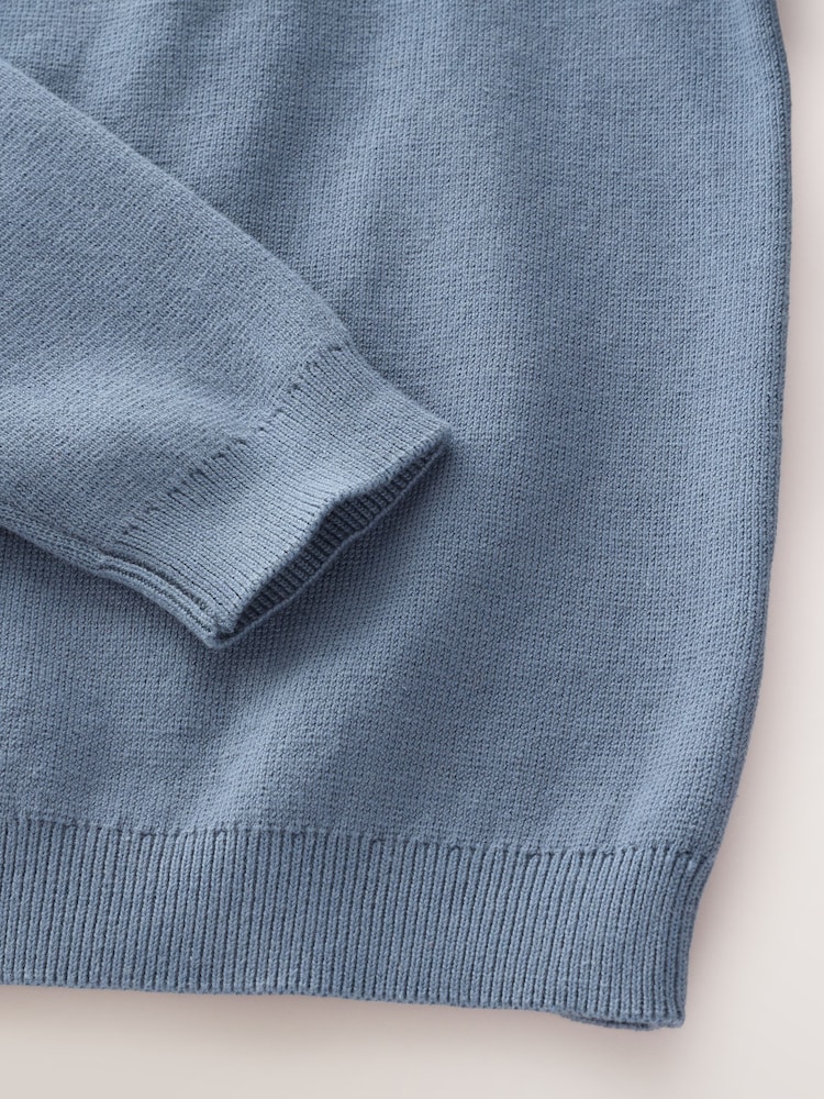 Blue Quarter Zip Jumper (3-16yrs) - Image 6 of 6