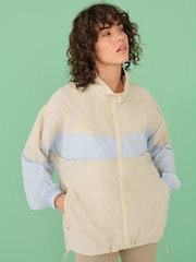Azul/crudo - Colourblock Windbreaker Running Jacket - Imagen 2 de 8