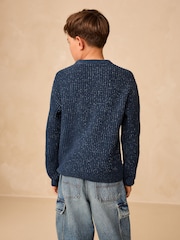 Indigo Blue Utility Knitted Crew Neck Jumper (3-16yrs) - Image 3 of 9